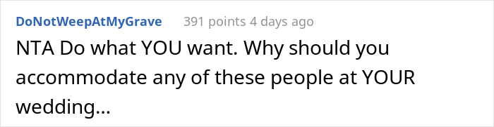 Bride-To-Be Asks If She's Wrong To Be Angry With Parents For Going On Vacation Instead Of Attending Her Wedding - 21