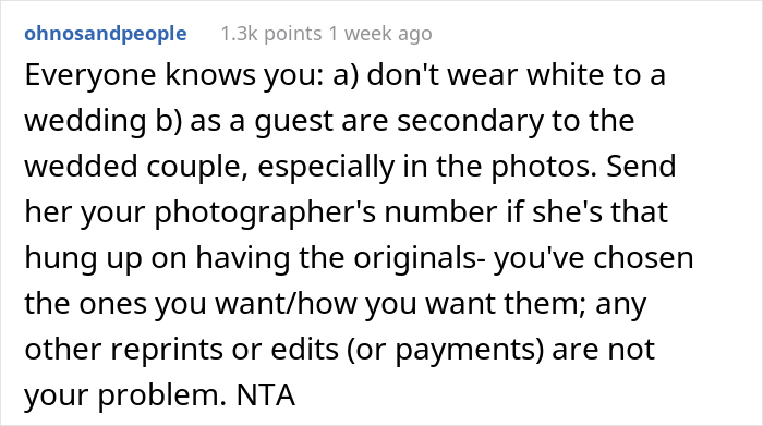 Bride Changes The Color Of Sister-In-Law&rsquo;s Top In Her Wedding Photos, Won't Send Her The Original Pics Unless She Pays For Them