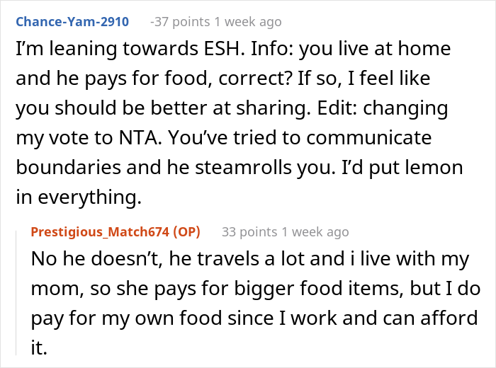 Dad Constantly Steals 17 Y.O. Daughter’s Food, She Deliberately Starts Adding Lemon To Her Food Because He Is Allergic To Citrus - 12