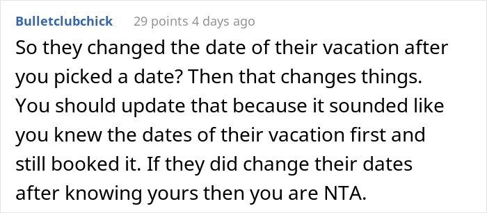 Bride-To-Be Asks If She's Wrong To Be Angry With Parents For Going On Vacation Instead Of Attending Her Wedding - 29