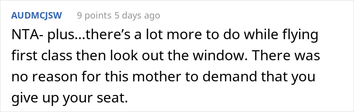 Passenger Refuses To Trade Seats With A Kid And Their Mom Is Furious, Wonders If They Were Really A Jerk
