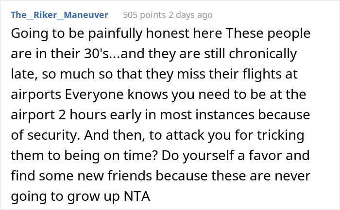 "Am I The Jerk For Telling My 'Always Late' Friends An Earlier Time So We'd Be On Time?"