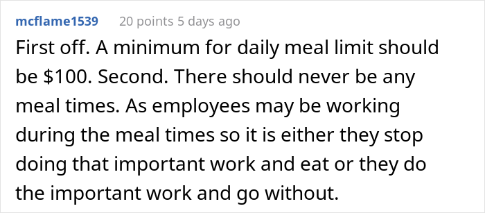 Employee Is Told To Have Their Meals Only During Assigned Time Periods, They Maliciously Comply And End Up Doing Less Work