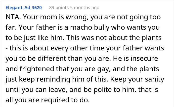&ldquo;It Made Me Wanna Cry&rdquo;: 16 Y.O. Continues To Not Talk To His Dad Even On His Birthday After He Threw Out All Of His Son&rsquo;s Plants
