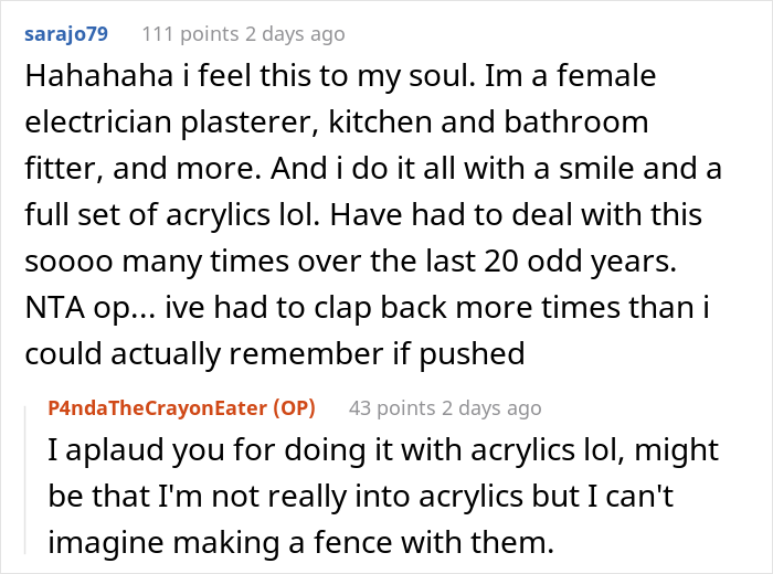 "I Just Lost It": Woodworker Of 8 Years Takes It Out On Sexist Client After He Questioned Her Professionalism "I Just Lost It": Woodworker Of 8 Years Takes It Out On Sexist Client After He Questioned Her Professionalism