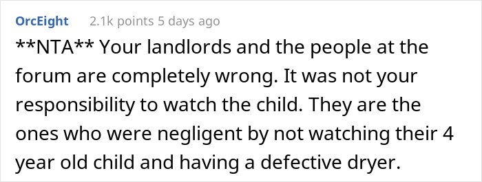 Kid Jumps Into A Dryer, Parents Want This Person To Pay Over $8k For His Medical Bills