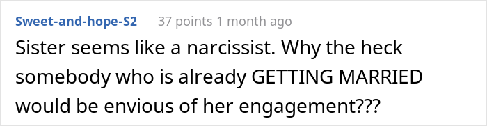 "I've Eloped A Week Earlier Because My Parents And My Sister’s BF Were Planning A Surprise Engagement On My Wedding Day" "I've Eloped A Week Earlier Because My Parents And My Sister’s BF Were Planning A Surprise Engagement On My Wedding Day"