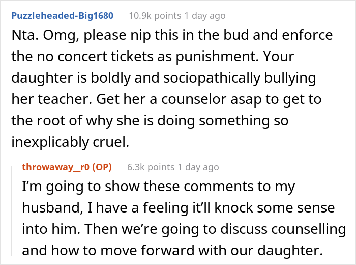 Mom Can&rsquo;t Understand Why Her Daughter Would Call Her Teacher&rsquo;s Son &ldquo;Anorexic And Skeleton-Like&rdquo;, Won&rsquo;t Buy Her Concert Tickets