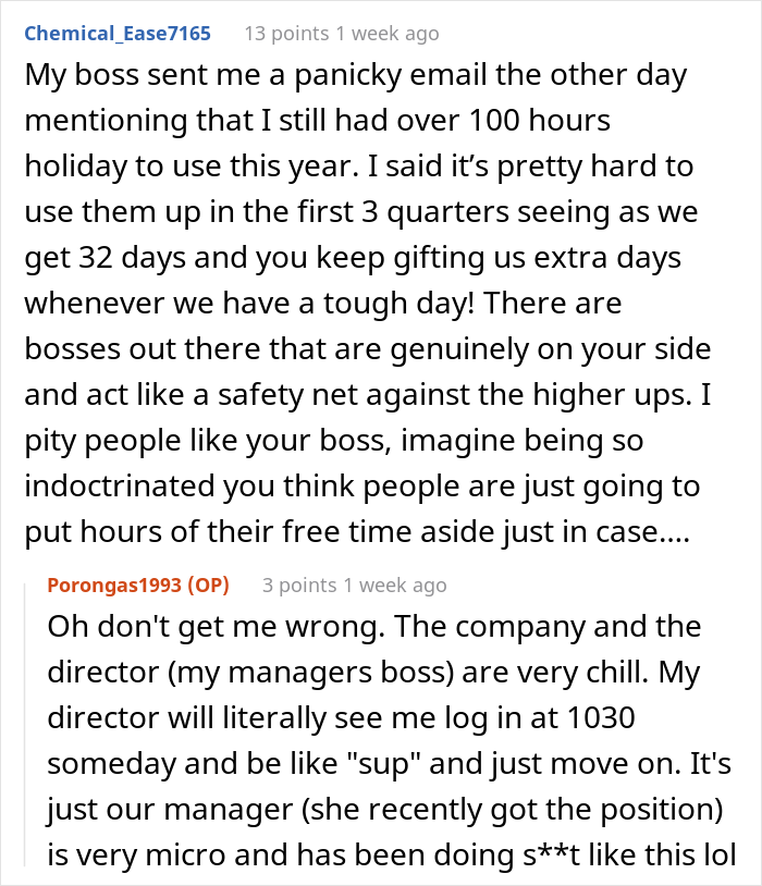 Employee Laughs In Boss' Face For Saying It's "Unethical" To Make Plans After Work, Takes The Case To The Director Employee Laughs In Boss' Face For Saying It's "Unethical" To Make Plans After Work, Takes The Case To The Director