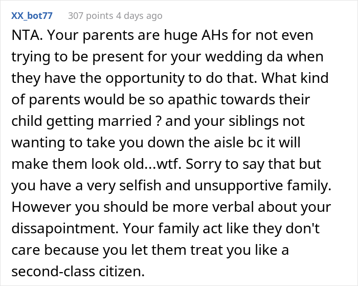 Bride-To-Be Asks If She's Wrong To Be Angry With Parents For Going On Vacation Instead Of Attending Her Wedding - 22