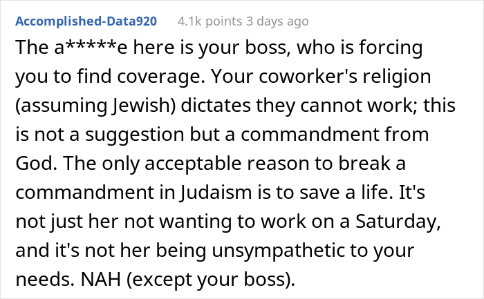Woman's Sister Dies Unexpectedly, She Asks For A Day Off Work, But Coworker Says No Because Of Her Religious Beliefs - 15