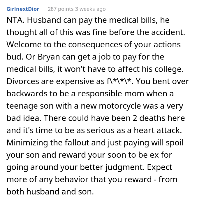 &ldquo;AITA For Screaming At My Husband And Forcing My Son To Pay For His Boyfriend&rsquo;s Medical Bills Out Of His College Fund?&rdquo;