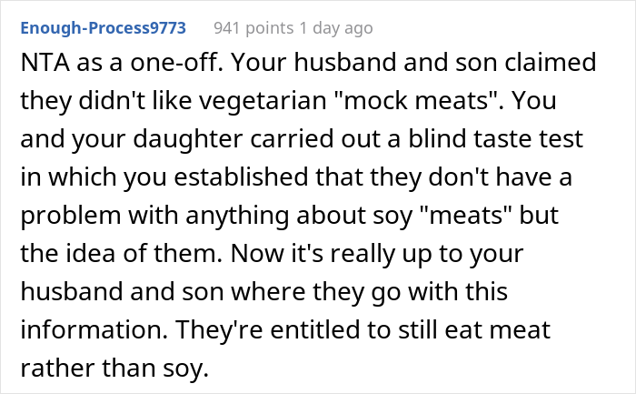 "My Son And Husband Always Turn Up Their Noses At Meat Alternatives": Woman Serves Fake Meat To See If They Actually Hate It