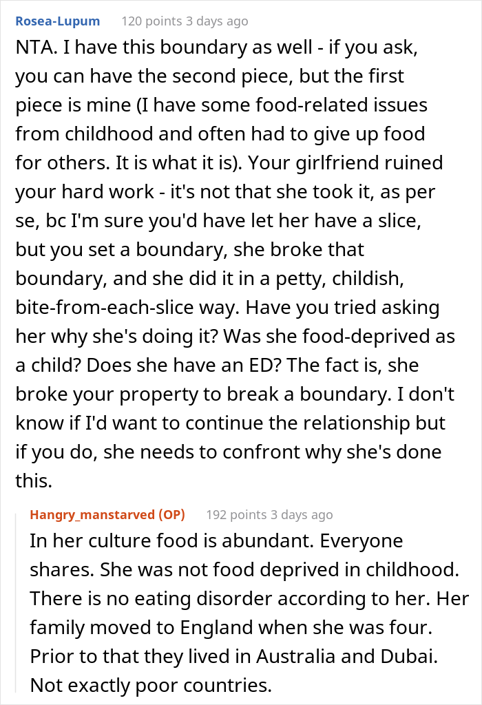Boyfriend Wonders If He Was A Jerk For Telling His GF To Pack Her Bags, After She Repeatedly Ignored His Food Boundaries Boyfriend Wonders If He Was A Jerk For Telling His GF To Pack Her Bags, After She Repeatedly Ignored His Food Boundaries