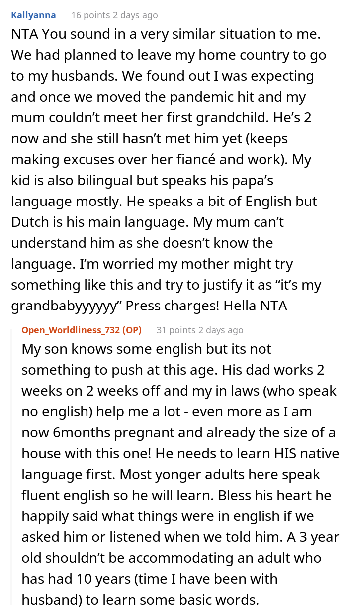 Woman Asks The Internet Whether She Was Wrong To Tell Her Mother She Can’t See Her Son Anymore After She Kidnapped Him - 32