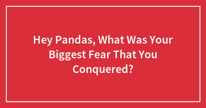 Hey Pandas, What Was Your Biggest Fear That You Conquered? (Closed)