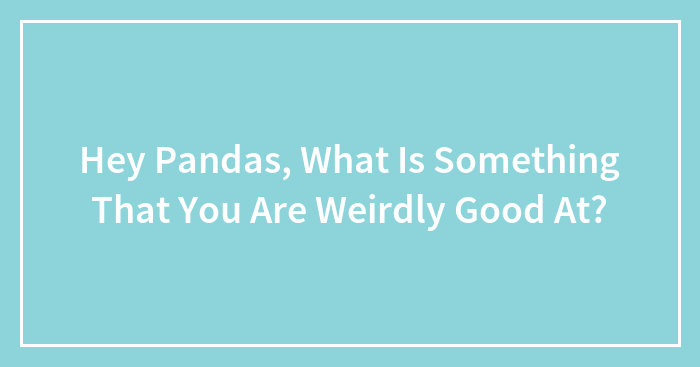 Hey Pandas, What Is Something That You Are Weirdly Good At? (Closed)