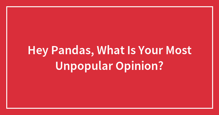 Hey Pandas, What Is Your Most Unpopular Opinion? (Closed)