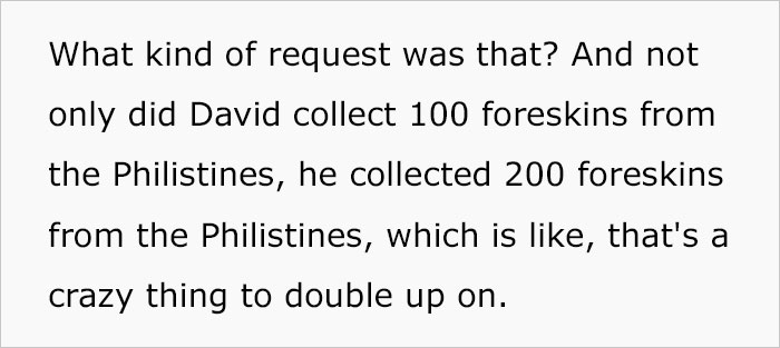 Man Jokingly Analyzes Bible Stories As Non-Religious Literature And Finds It “Just Objectively Hilarious” Man Jokingly Analyzes Bible Stories As Non-Religious Literature And Finds It “Just Objectively Hilarious”