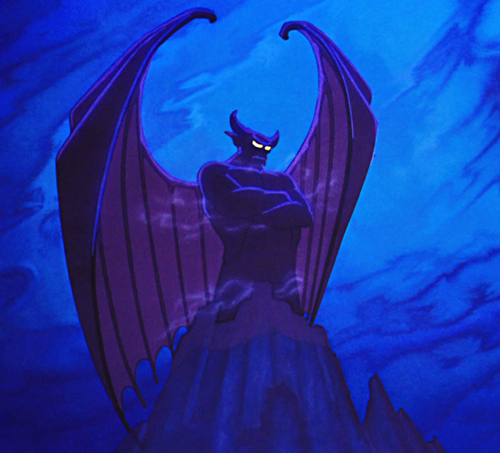 Chernabog sitting on the rock 