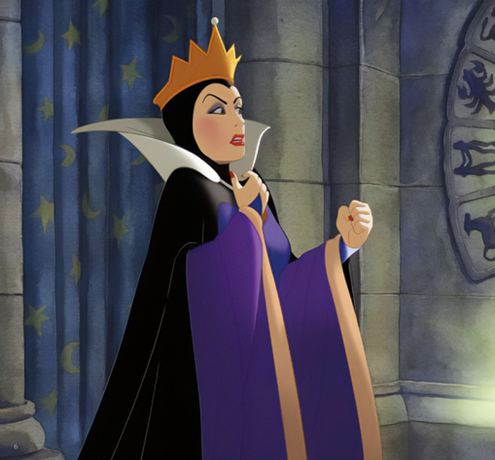 Evil Queen wearing a crown 