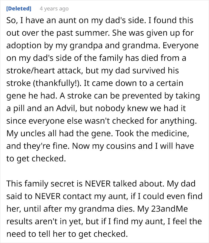 Their Long-Lost Aunt Could Have A Health Condition