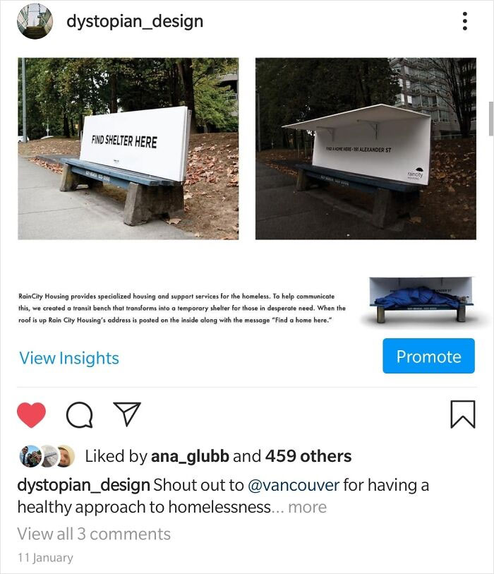 Homeless Bench, Vancouver, Canada