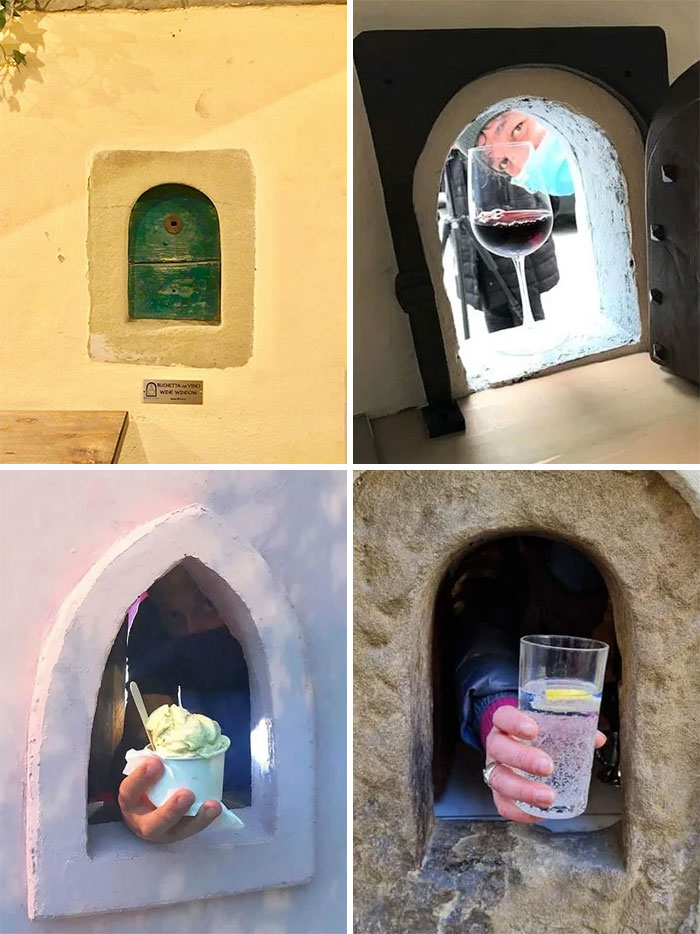 Wine Windows, Mostly Florence, Italy, Originally For Plague And Now Reopened And Revived