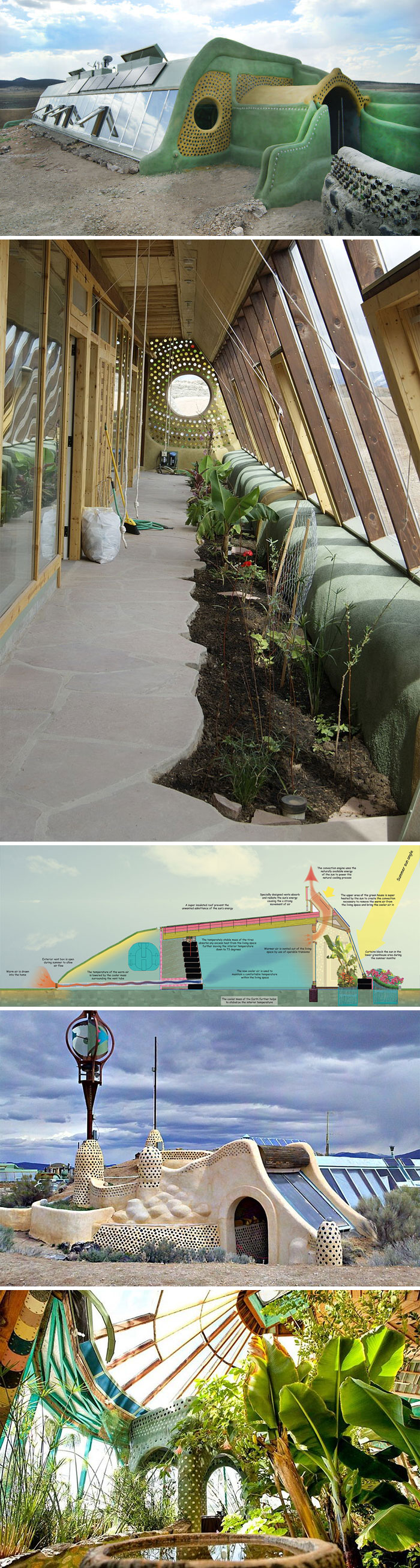 Earthships, refugios terrestres con energía solar pasiva en todo el mundo