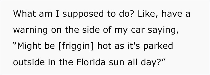Guy Is Stunned After Receiving A Complaint From The HOA After A Child Burned Their Hand On His Hot Car Guy Is Stunned After Receiving A Complaint From The HOA After A Child Burned Their Hand On His Hot Car