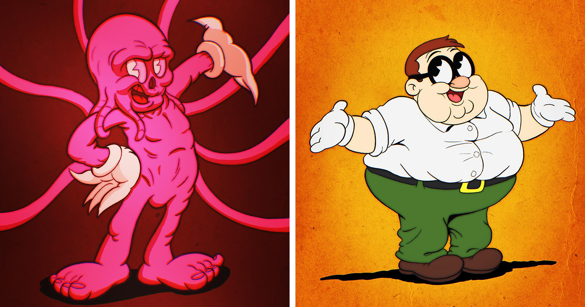 Artist Renders Popular Cartoon And TV Show Characters In The