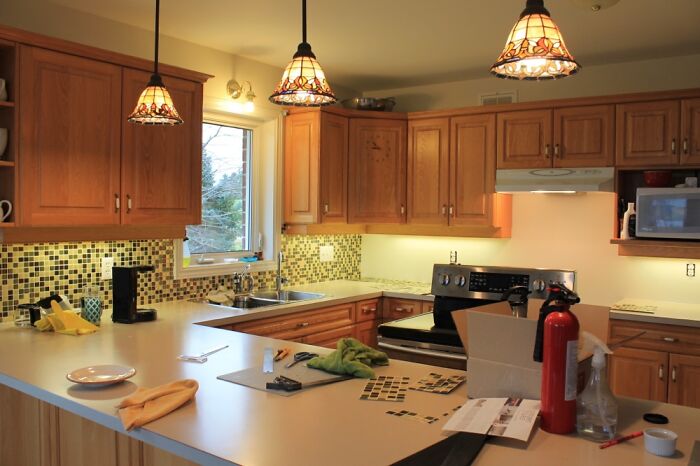 Peel&stick Backsplash Tiles That Look Like Glass - From Smart Tiles. Cut With Scissors!