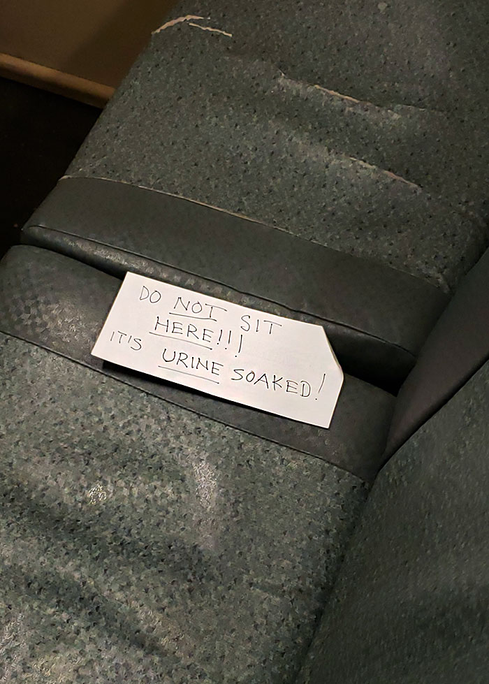 Drunk Passenger Passed Out And Peed Himself