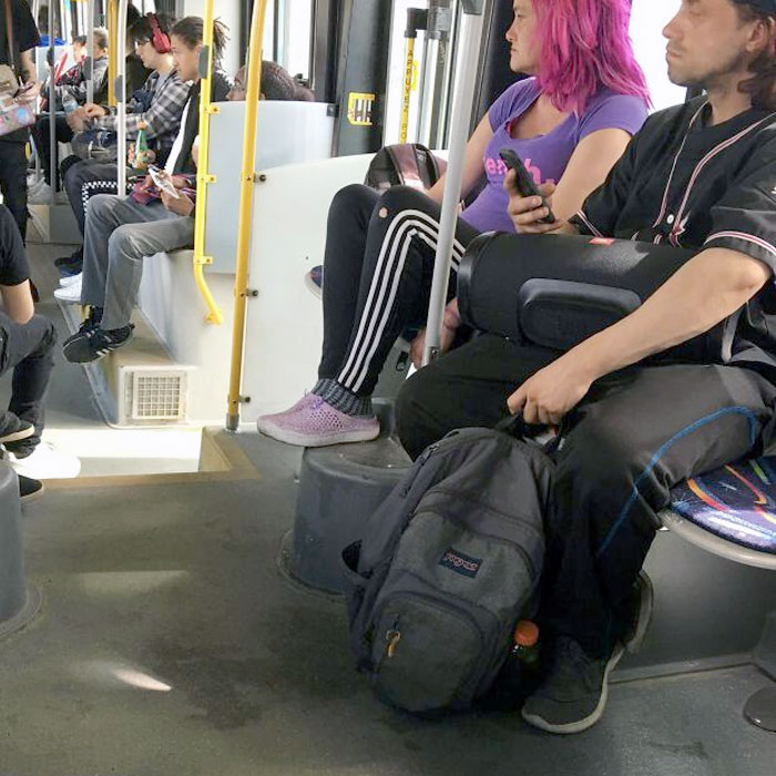 Big Speaker Blasting Music On The Bus