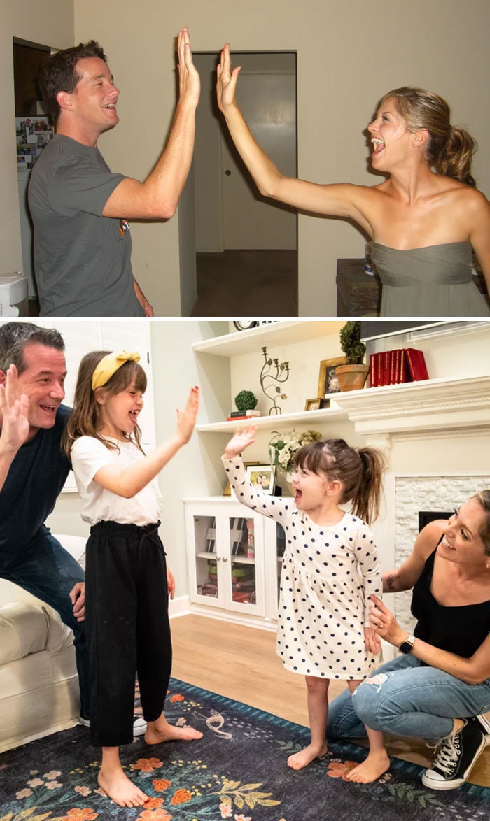 We're The Wikipedia "High Five" Couple, Now We're Married And Teaching It To Our Kids. Up High