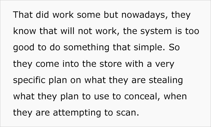 Text discussing criminal defense lawyer's advice on self-checkout risks in supermarkets. - 6