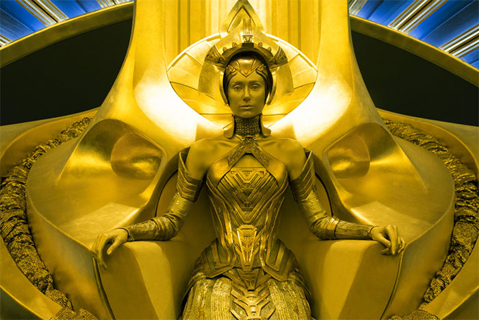 Ayesha sitting from Guardians of the Galaxy Vol. 2