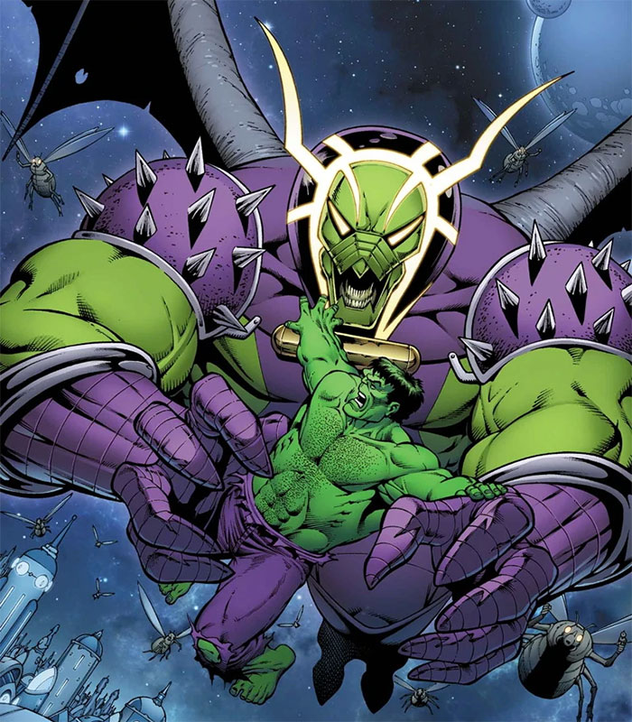 Annihilus fighting with Hulk from Fantastic Four