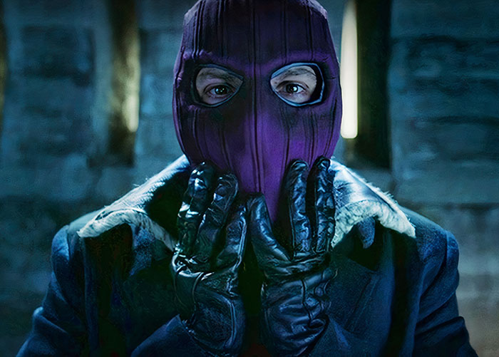 Helmut Zemo wearing a mask from Falcon and Winter Soldier