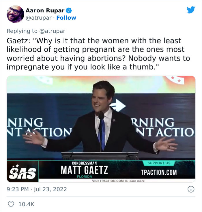 This 19 Y.O. Woman Who Gets Publicly Shamed By Congressman Matt Gaetz Uses The Attention To Raise $2.2M In Abortion Funds