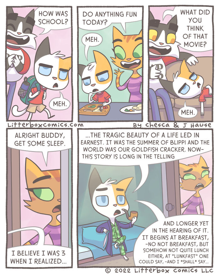 I Draw My Family As Cats In These 30+ Mom Comics