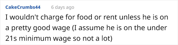 Mother Turns To The Internet To Ask If Her Son Should Pay Rent And For His Own Things After He Turned 18 - 20