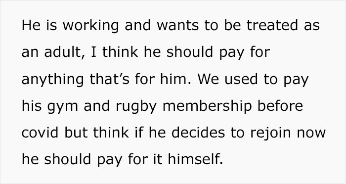 Mother Turns To The Internet To Ask If Her Son Should Pay Rent And For His Own Things After He Turned 18 - 6