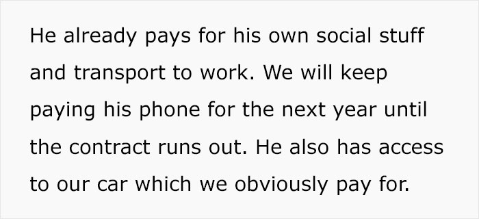 Mother Turns To The Internet To Ask If Her Son Should Pay Rent And For His Own Things After He Turned 18 - 8