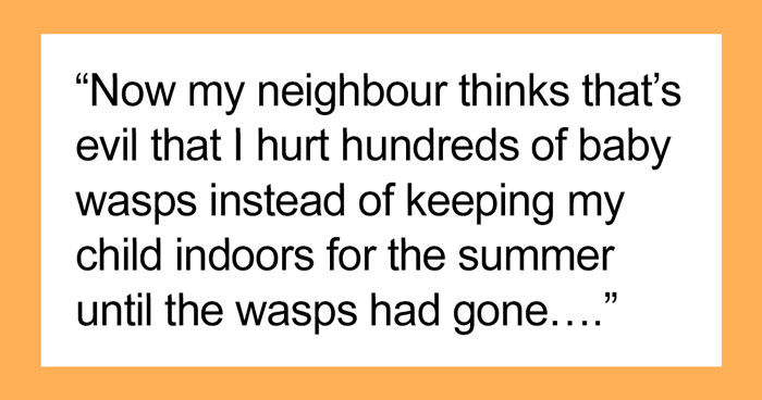 Neighbor Calls This Mom “Evil” For Asking Pest Control To Remove A Wasp Nest To Protect Her 5 Y.O. Kid, She Wonders If She’s A Jerk For Doing So