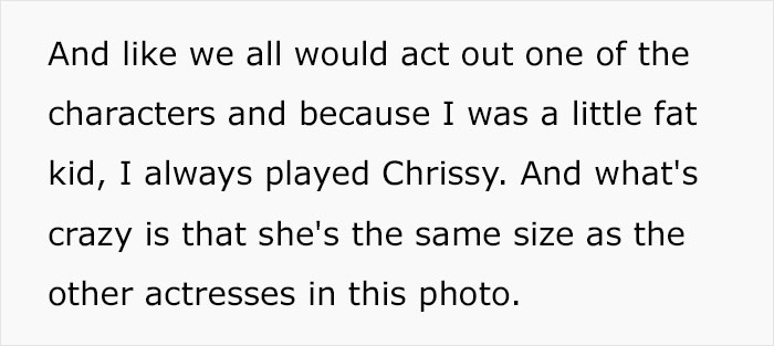 Woman Calls Out Old Films And TV Shows For Presenting Some Characters As Overweight When They Weren’t At All - 4