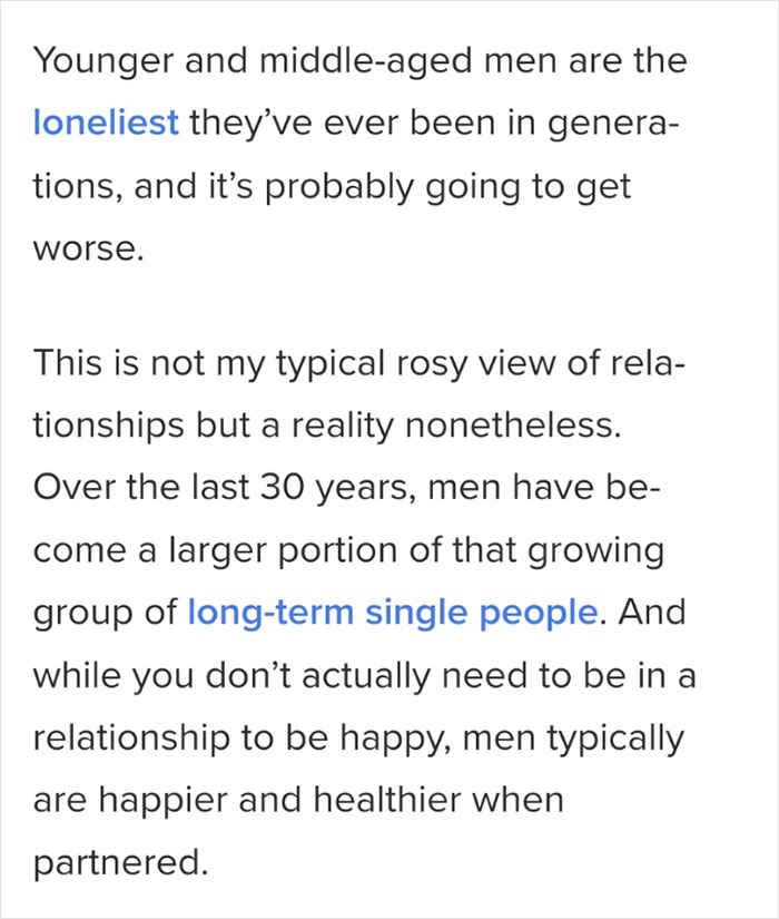The Number Of "Lonely, Single Men" Is On The Rise Due To Women Choosing Healthier Relationships, And The Internet Finds It Funny