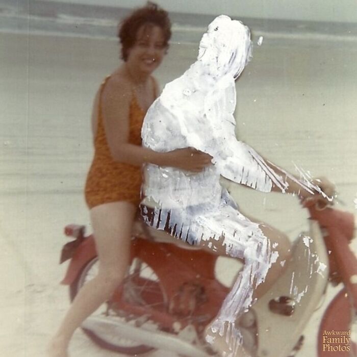 “When My Father Got Remarried After My Parent’s Divorce, My Mother Went Through The Family Albums And Cut Him Out Of All Of The Family Photos. Using Scissors Became Too Labor Intensive, So She Switched To White-Out”⁠