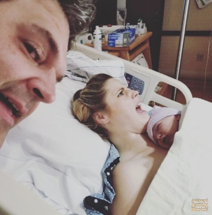 “My Husband Was Taking Pictures The Entire Time. This Is When They Started To Sew Me Up And Apparently The Most Opportune Time To Take A Selfie”