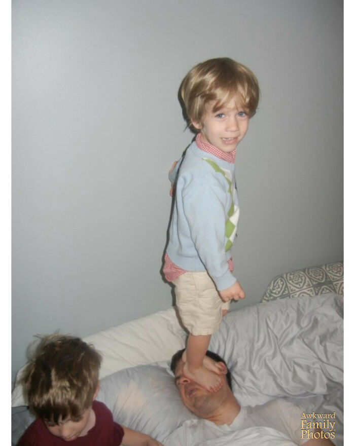 “Our Kids Had Experimented With A Few Different Balancing Acts And By The Time I Got My Camera Figured Out, Our Son Had Found A New Perch”